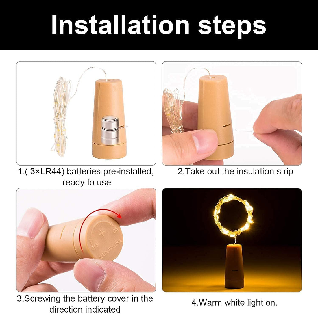 Bottle Lights with Cork